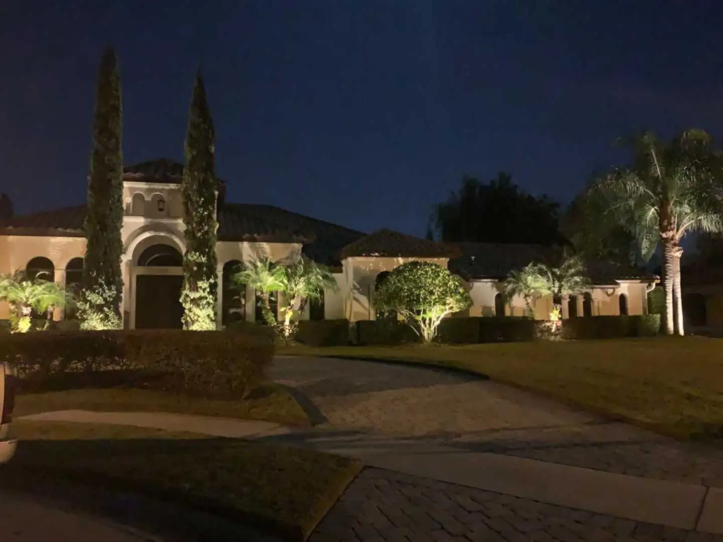 Outdoor landscape lighting Installation in Florida