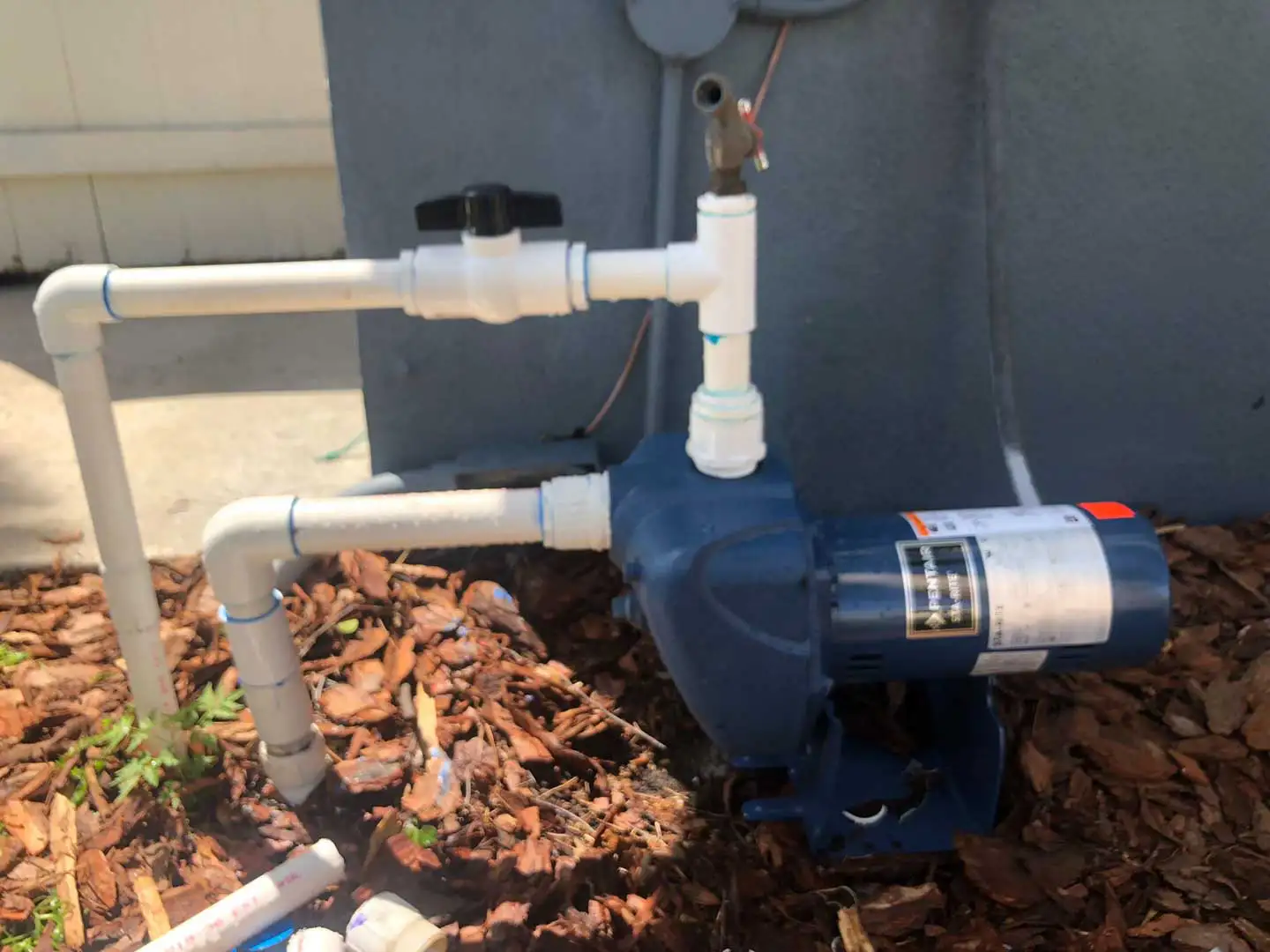 Irrigation pump installation outdoor system