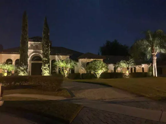 Outdoor landscape lighting Installation in Florida